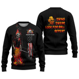 Maxcorners Custom Flaming Skeleton Men's Golf Polo Shirt, Mens Golf Gift, Funny Golf Shirt