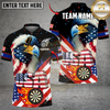 Maxcorners Darts Eagle Flag Star Customized Name, Team Name 3D Shirt (4 Colors)
