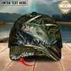 Maxcorners Fishing Woodland Camouflage Water Splash Personalized 3D Cap (12 Fish Species)
