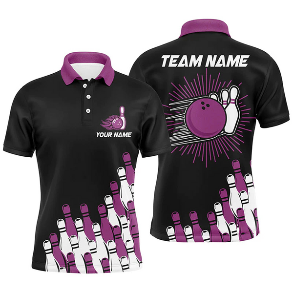 Maxcorners Retro Bowling Team Multicolor Option Customized Name 3D Shirt