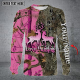 Maxcorners Personalized Name Love Hunting Long Sleeve Shirt