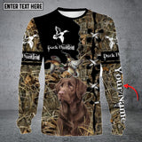 Maxcorners Personalized Name Duck Hunting Long Sleeve Shirt