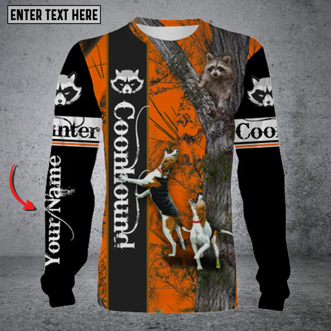 Maxcorners Personalized Name Cat Hunting Long Sleeve Shirt