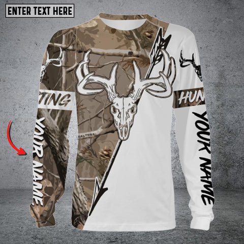 Maxcorners Personalized Name Deer Hunting Long Sleeve Shirt