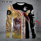 Maxcorners Personalized Name Dog Hunting Long Sleeve Shirt