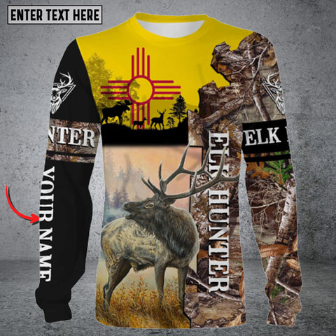 Maxcorners Personalized Name Elk Hunting Long Sleeve Shirt