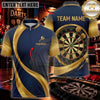 Maxcorners Darts & Dynamic Dartboard Curved Stripe Graphic Multicolor Customized Name, Team Name 3D Shirts