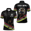 Maxcorners Men's Custom Dart Shirt With Skeleton Holding Dart Arrow And Colorful Dartboard LM1605