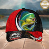 Maxcorners Fishing Red Black Water Splash Personalized 3D Cap