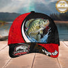 Maxcorners Fishing Red Black Water Splash Personalized 3D Cap