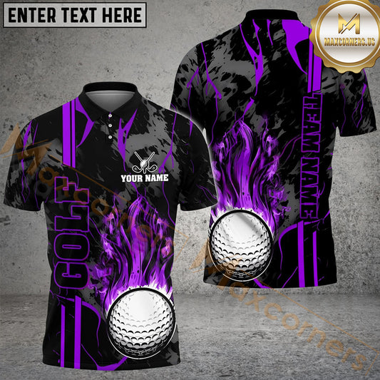 Maxcorners Golf Strike The Blood Personalized Name, Team Name 3D Shirt (4 Colors)