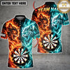 Maxcorners Darts Fire And Ice Furious Wolf Mascot Dual Element Target Board Graphic Multicolor Customized Name, Team Name 3D Shirts