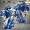 Maxcorners Bowling Abstract Fluid White Multicolor Customized Name, Team Name 3D Shirts