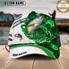 Maxcorners Fishing White Green Lava Sport Personalized Name Classic 3D Cap Personalized Cap (13 Breeds)