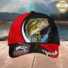 Maxcorners Fishing Red Black Water Splash Personalized 3D Cap