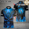 Maxcorners Darts Flaming Skull Dartboard Design Multicolor Customized Name, Team Name 3D Shirts