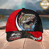 Maxcorners Fishing Red Black Water Splash Personalized 3D Cap
