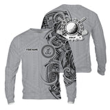 Maxcorners Strike Grey Tribal Tattoo Custom Men's Golf Polo Shirt, Funny Golf Shirt, Dad Golf Gift