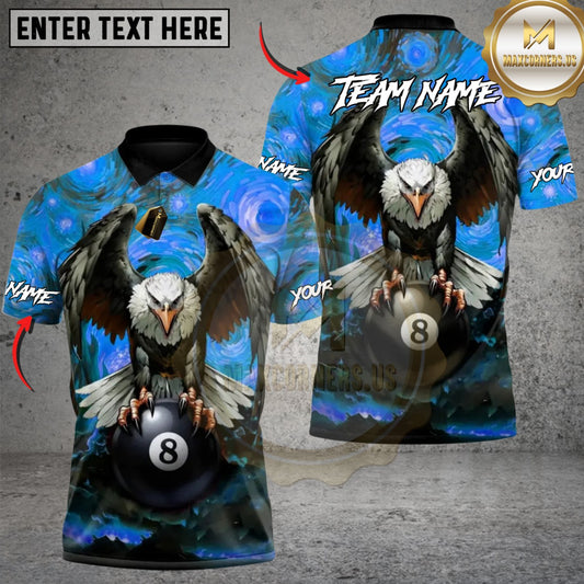 Maxcorners Eagle of the Final Frame 8 Ball Billiards Multicolor Customized Name, Team Name 3D Shirts