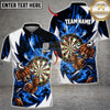 Maxcorners Darts Furious Bull Mascot Muscular Fighting Stance Dartboard Graphic Multicolor Customized Name, Team Name 3D Shirts