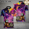 Maxcorners Darts Funny Cute Sloths Dartboard Design Multicolor Customized Name, Team Name 3D Shirts