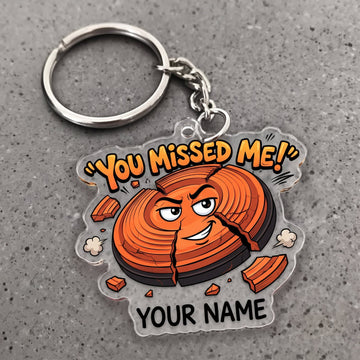 Maxcorners Clay Shooting You Missed Me Funny Clay Target Customized Name 3D Keychain And Ornament