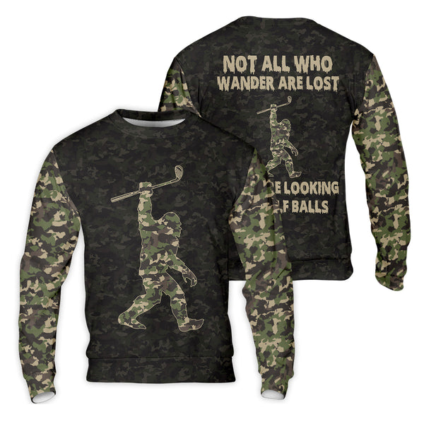 Maxcorners Funny Bigfoot Men's Golf Polo Shirt, Funny Golf Shirt, Gift For Golfers