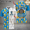 Maxcorners Darts I'm A Darts And Beer Kinda Girl Personalized Name, Team Name Unisex Shirt (4 Colors)