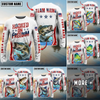Maxcorners Fishing USA Flag Pattern Sun Protection Personalized Name Team Name 3D Shirts (6 Fish Species)