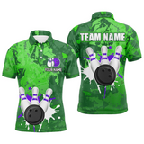 Maxcorners Retro Bowling Water Milk Multicolor Option Customized Name 3D Shirt