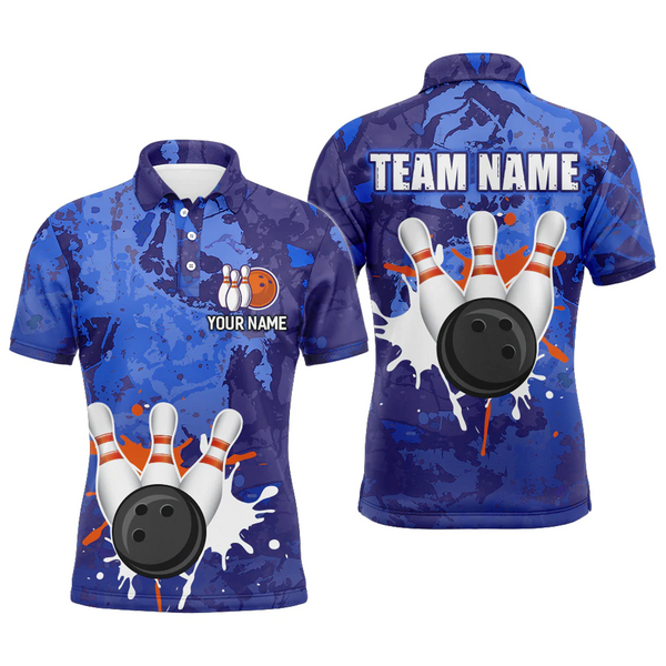 Maxcorners Retro Bowling Water Milk Multicolor Option Customized Name 3D Shirt