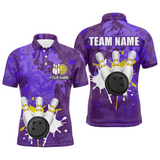 Maxcorners Retro Bowling Water Milk Multicolor Option Customized Name 3D Shirt