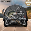 Maxcorners Fishing Graphic Carbon Fiber Metallic Pattern Customized Name 3D Cap