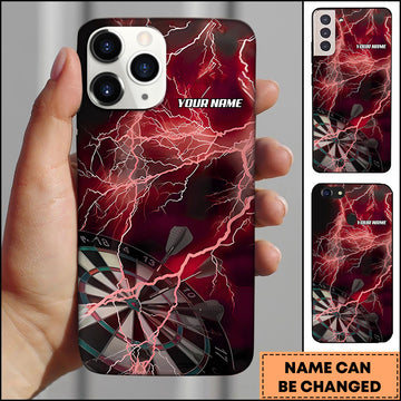 Maxcorners Darts Lightning Dartboard Multicolor Personalized Name 3D Phone Case