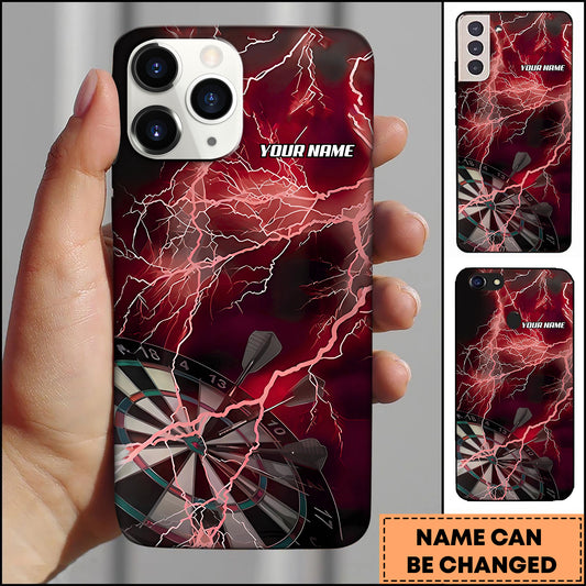 Maxcorners Darts Lightning Dartboard Multicolor Personalized Name 3D Phone Case