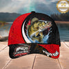 Maxcorners Fishing Red Black Water Splash Personalized 3D Cap