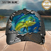 Maxcorners Fishing Torn Metal Mesh Personalized 3D Cap