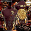 Maxcorners Darts & Dynamic Dartboard Shield Graphic Multicolor Customized Name, Team Name 3D Shirts