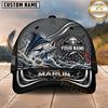 Maxcorners Fishing Graphic Carbon Fiber Metallic Pattern Customized Name 3D Cap