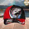 Maxcorners Fishing Red Black Water Splash Personalized 3D Cap
