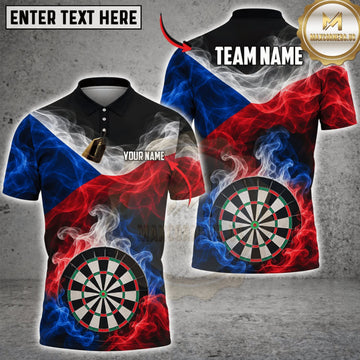 Maxcorners Darts France Flag Flame Dartboard Personalized Name 3D Unisex Shirt