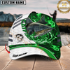Maxcorners Fishing White Green Lava Sport Personalized Name Classic 3D Cap Personalized Cap (13 Breeds)