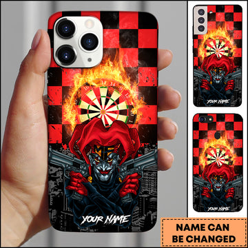 Maxcorners Darts Joker Dartboard Multicolor Personalized Name 3D Phone Case