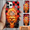 Maxcorners Darts Flaming Demon Dartboard Multicolor Personalized Name 3D Phone Case