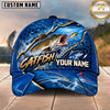Maxcorners Fishing Graphic Dynamic Water Splash Angler Customized Name 3D Cap