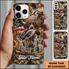 Maxcorners Duck Hunting German Shorthaired Pointer American Flag Golden Forest Personalized Name 3D Phone Case - German Shorthaired Pointer