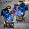 Maxcorners Darts Funny Cute Sloths Dartboard Design Multicolor Customized Name, Team Name 3D Shirts