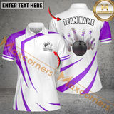 Maxcorners Apparel Red And White  Bowling Jersey Customized Name, Team Name 3D Shirt For Women