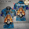 Maxcorners Billiard Ball 8 Lion King Pattern Multicolor Customized Name, Team Name 3D Shirts