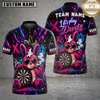Maxcorners Darts Smoking Bunny Multicolor Customized Name, Team Name 3D Shirts